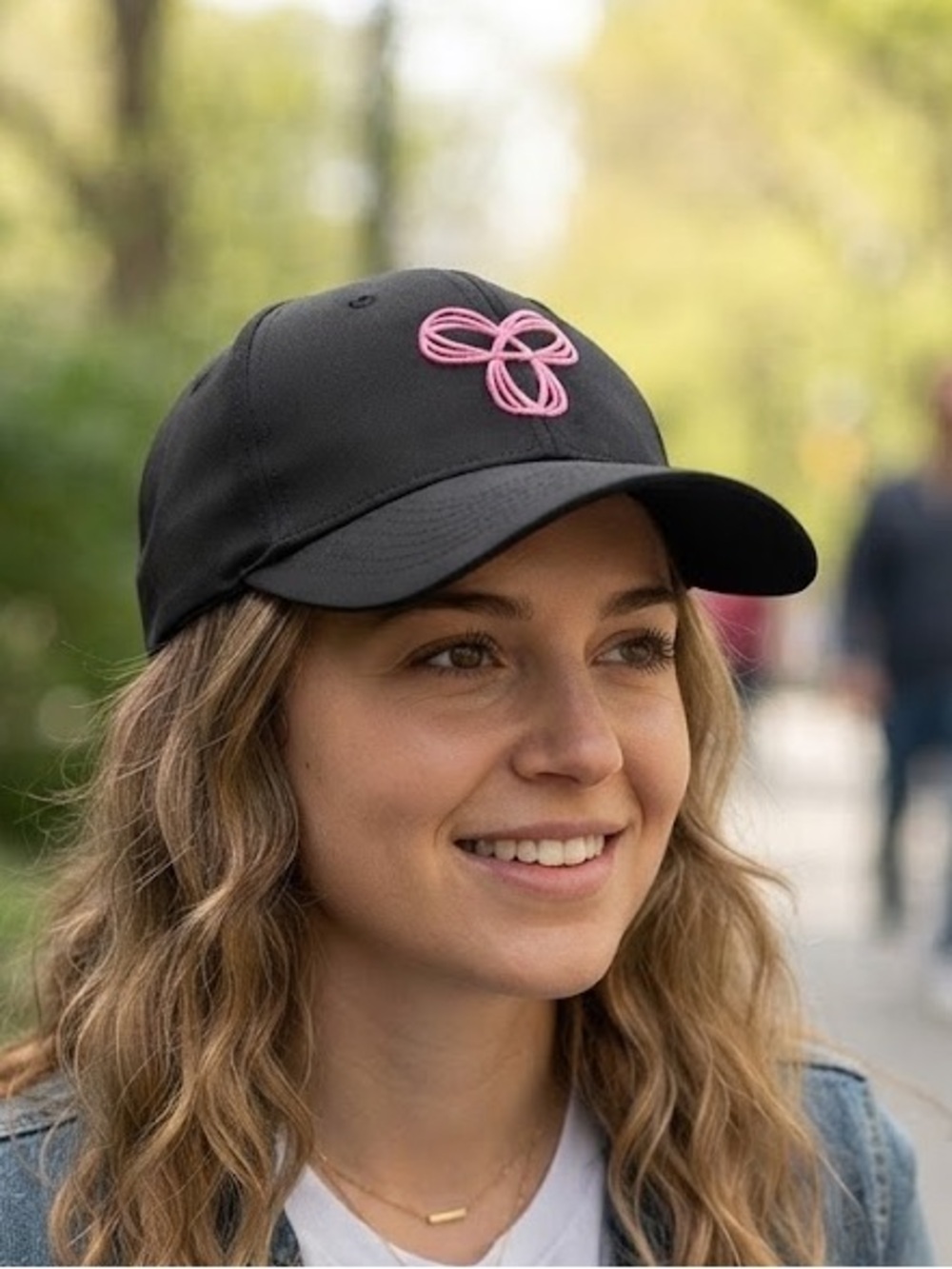 Aritzia TNA Baseball Cap with Pink Embroidered Logo